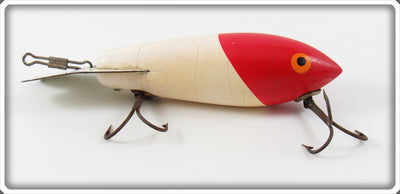Vintage Bomber Bait Co Red Head White Model 600 Lure