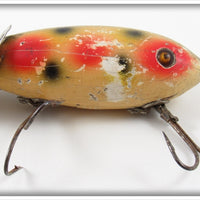 Vintage Heddon Strawberry Spot Baby Crab Wiggler Lure