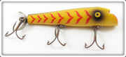 Vintage Pflueger Yellow With Red Ribs Tantrum Lure