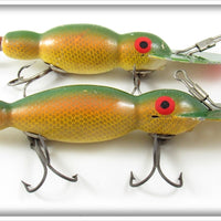 Vintage Bomber Bait Co Golden Shiner Water Dog Lure Pair