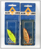 Allen Lures Chartreuse & Crawdad Lipless Milo Pair On Cards