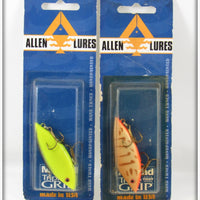 Allen Lures Chartreuse & Crawdad Lipless Milo Pair On Cards