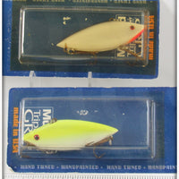 Allen Lures Chartreuse & Grey Lipless Milo Pair On Cards 