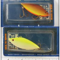 Allen Lures Chartreuse & Brown Lipless Milo Pair On Cards