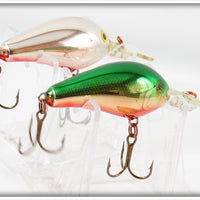 Rapala Silver Chrome & Green Chrome Fat Rap Lure Pair