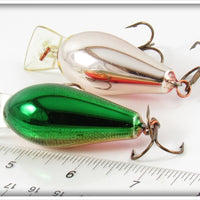 Rapala Silver Chrome & Green Chrome Fat Rap Pair