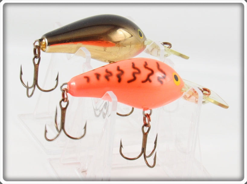 Rapala Red Crawdad & Gold Chrome Fat Rap Lure Pair