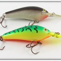 Rapala Silver & Fire Tiger Fat Rap Lure Pair