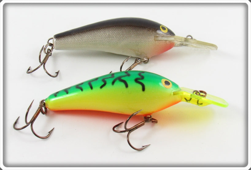 Rapala Silver & Fire Tiger Fat Rap Lure Pair