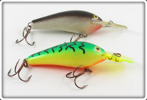 Rapala Silver & Fire Tiger Fat Rap Lure Pair