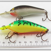 Rapala Silver & Fire Tiger Fat Rap Pair