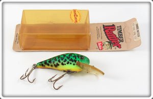 Vintage Heddon Fluorescent Green Crawdad Timber Rattler Lure With Card