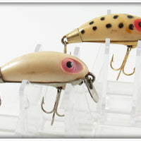 Wright & McGill White Black Spots & Pearl Miracle Minnow Pair