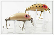 Wright & McGill White Black Spots & Pearl Miracle Minnow Pair