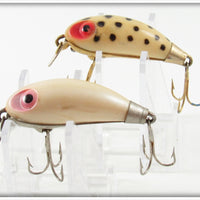 Wright & McGill White Black Spots & Pearl Miracle Minnow Pair