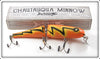 The Chautauqua Bait Co Orange Bolt Musky Minnow Lure In Box 