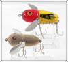 Heddon Yellow Red Head Crazy Crawler & Mouse Crazy Tiny Crawler Pair