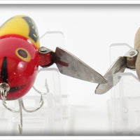 Heddon Yellow Red Head Crazy Crawler & Mouse Crazy Tiny Crawler Pair