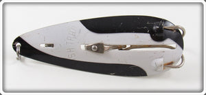 Vintage Weedless Bait Co Black & White Fish Trap Lure