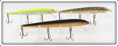 Rapala Yellow/Silver, Natural Trout & Black/Gold Floating Lot Of Three