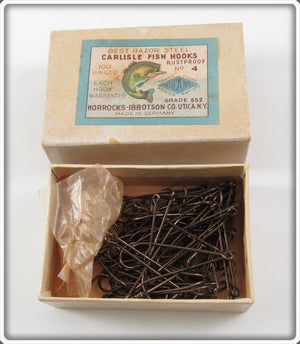 Vintage Horrocks Ibbotson Carlisle Fish Hooks In Box