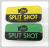 Vintage Ideal Yellow & Green Split Shot Tin Pair