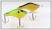 Poe's Chartreuse/Green & Silver Scale Super Cedar Lure Pair