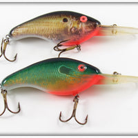 Vintage Mann's Photo Finish Deep Diving 3D Minnow Lure Pair 