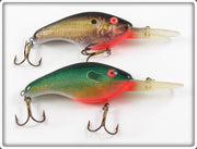Vintage Mann's Photo Finish Deep Diving 3D Minnow Lure Pair