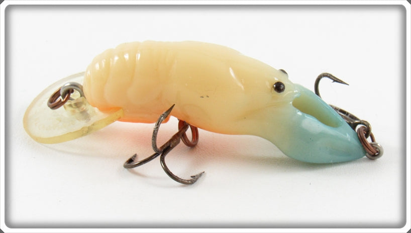 Rebel White With Blue Claws Crawfish Lure