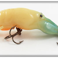 Rebel White With Blue Claws Crawfish Lure