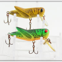 Rebel Fire Tiger & Yellow Grasshopper Crickhopper Lure Pair