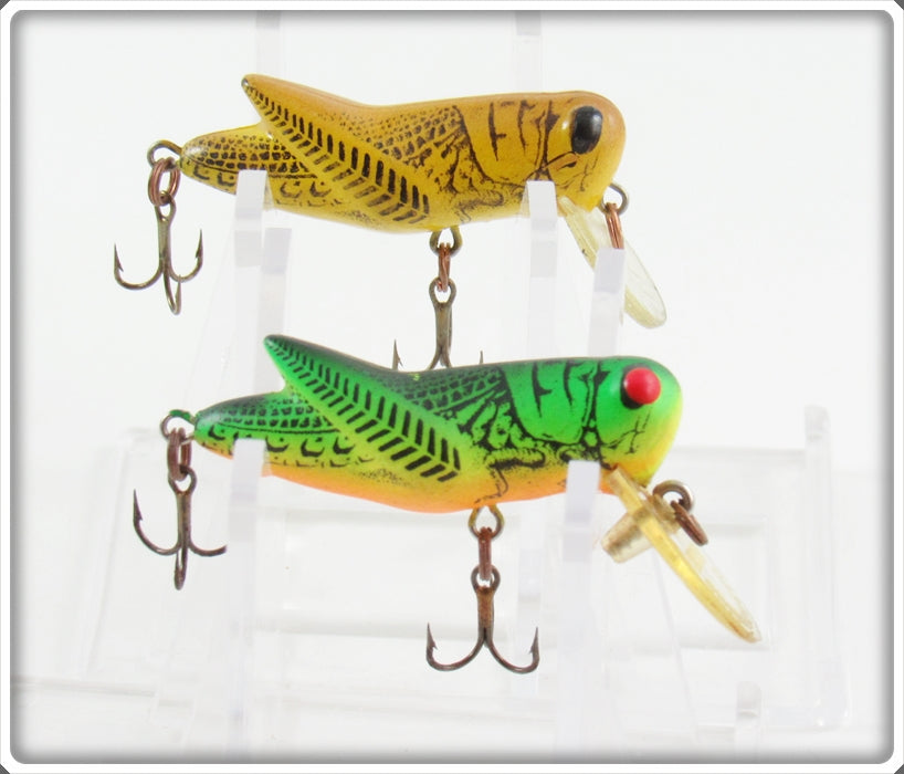 Rebel Fire Tiger & Yellow Grasshopper Crickhopper Lure Pair