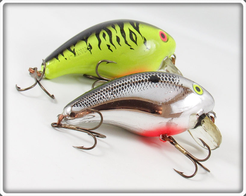 Mann's Chartreuse Crawdad & Chrome Black Scale 1 Minus Lure Pair