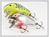 Mann's Chartreuse Crawdad & Chrome Black Scale 1 Minus Pair