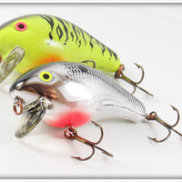 Mann's Chartreuse Crawdad & Chrome Black Scale 1 Minus Pair