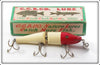 Creek Chub Red Head White Jointed Pikie Lure In Box 2602