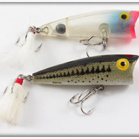 Vintage Rebel Clear/Blue & Baby Bass Pop R Pair Lure