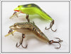 Rebel Spotted & Gold Shallow Floater Frog Pair