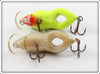 Rebel Spotted & Gold Shallow Floater Frog Pair