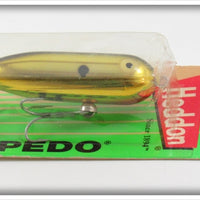 Vintage Heddon Gold Black Back Baby Torpedo Lure On Card