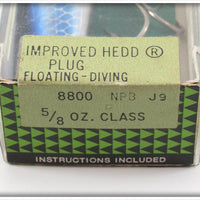 Heddon Nickel Plate Blue Shiner Hedd Plug In Box