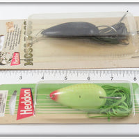 Heddon Black & Yellow Moss Boss Pair On Cards