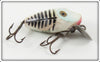 Vintage Heddon Pearl & Black Shore Minnow Midget Digit Lure