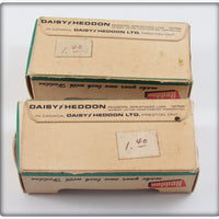 Heddon Gold Finish & Red Head Sonar Pair In Boxes