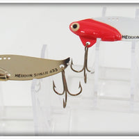 Heddon Gold Finish & Red Head Sonar Pair In Boxes