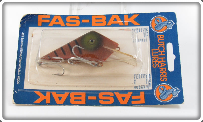 Vintage Butch Harris Pike Fas-Bak Lure On Card