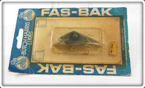 Vintage Butch Harris Shad Mini Fas-Bak Lure On Card