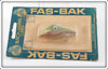 Vintage Butch Harris Silver Shad Mini Fas-Bak Lure On Card