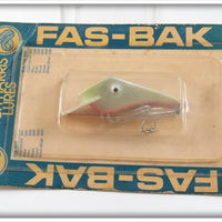 Vintage Butch Harris Silver Shad Mini Fas-Bak Lure On Card